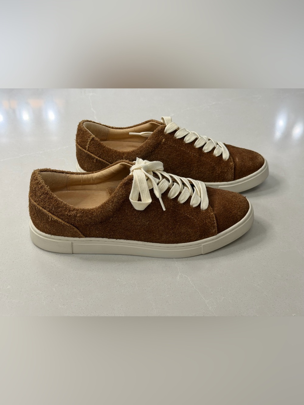 Frye Ivy Low Lace Chocolate Brown Suede Sneakers Women's Size 8M